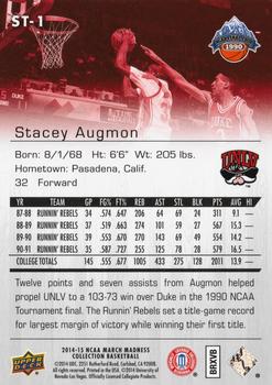 2014-15 Upper Deck NCAA March Madness #ST-1 Stacey Augmon Back