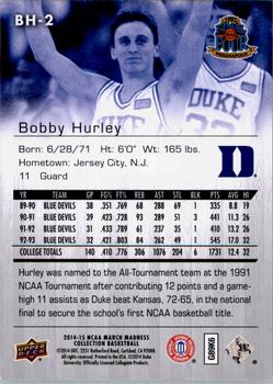 2014-15 Upper Deck NCAA March Madness #BH-2 Bobby Hurley Back