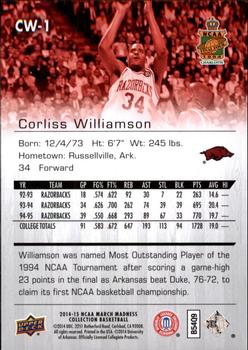 2014-15 Upper Deck NCAA March Madness #CW-1 Corliss Williamson Back
