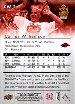 2014-15 Upper Deck NCAA March Madness #CW-2 Corliss Williamson Back