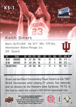 2014-15 Upper Deck NCAA March Madness #KS-1 Keith Smart Back