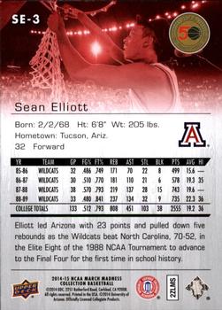 2014-15 Upper Deck NCAA March Madness #SE-3 Sean Elliott Back