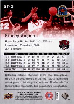 2014-15 Upper Deck NCAA March Madness #ST-2 Stacey Augmon Back