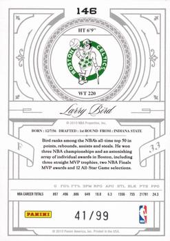 2009-10 Playoff National Treasures #146 Larry Bird Back