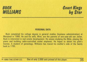 1990-91 Star Court Kings #35 Buck Williams Back