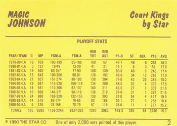 1990-91 Star Court Kings #2 Magic Johnson Back