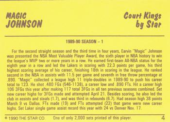 1990-91 Star Court Kings #4 Magic Johnson Back