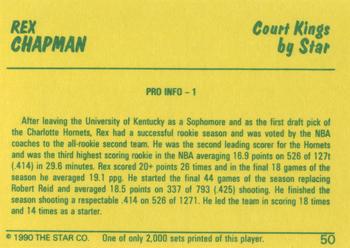 1990-91 Star Court Kings #50 Rex Chapman Back