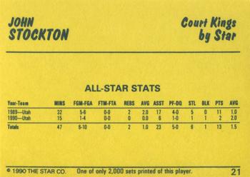 1990-91 Star Court Kings #21 John Stockton Back