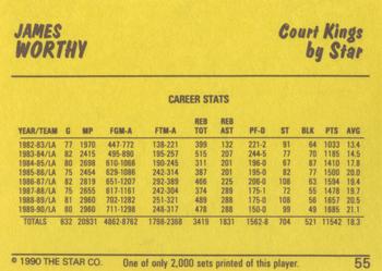 1990-91 Star Court Kings #55 James Worthy Back