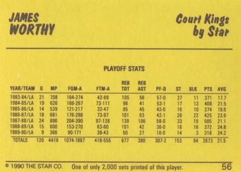 1990-91 Star Court Kings #56 James Worthy Back