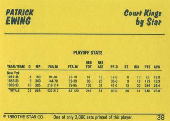 1990-91 Star Court Kings #38 Patrick Ewing Back