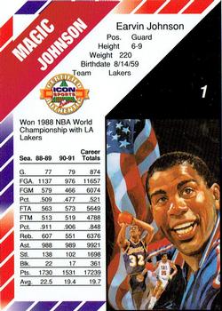 1992-93 Icon Sports Barcelona Commemorative #1 Magic Johnson Back