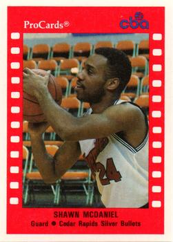 1990-91 ProCards CBA #22 Shawn McDaniel Front