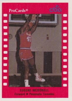 1990-91 ProCards CBA #31 Eugene McDowell Front
