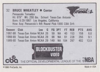 1990-91 ProCards CBA #32 Bruce Wheatley Back
