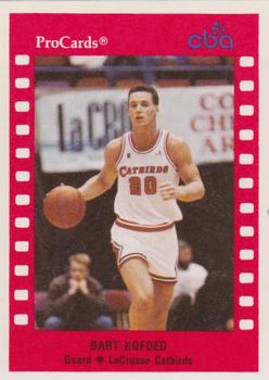 1990-91 ProCards CBA #65 Bart Kofoed Front