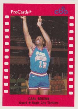 1990-91 ProCards CBA #80 Carl Brown Front