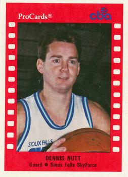 1990-91 ProCards CBA #82 Dennis Nutt Front