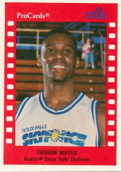 1990-91 ProCards CBA #84 Tharon Mayes Front