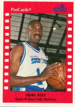 1990-91 ProCards CBA #88 Frank Ross Front