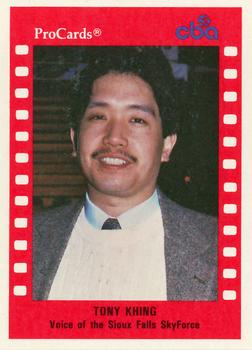 1990-91 ProCards CBA #94 Tony Khing Front