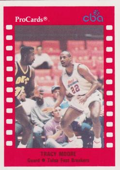 1990-91 ProCards CBA #110 Tracy Moore Front