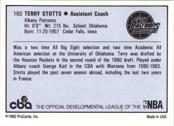 1990-91 ProCards CBA #160 Terry Stotts Back