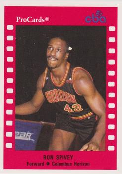 1990-91 ProCards CBA #176 Ron Spivey Front