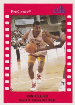 1990-91 ProCards CBA #188 Ron Kellogg Front