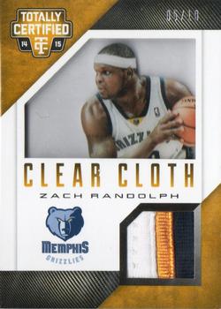 2014-15 Panini Totally Certified - Clear Cloth Jerseys Gold #49 Zach Randolph Front