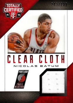 2014-15 Panini Totally Certified - Clear Cloth Jerseys Red #84 Nicolas Batum Front