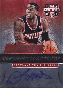 2014-15 Panini Totally Certified - Competitor Autographs #C-WM Wesley Matthews Front