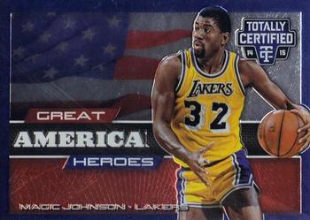 2014-15 Panini Totally Certified - Great American Heroes #25 Magic Johnson Front