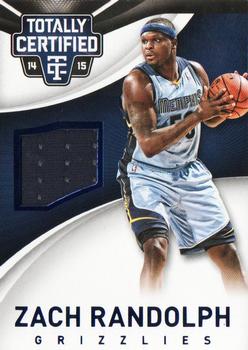 2014-15 Panini Totally Certified - Jerseys Blue #75 Zach Randolph Front