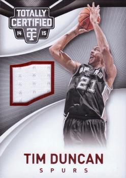 2014-15 Panini Totally Certified - Jerseys Red #70 Tim Duncan Front