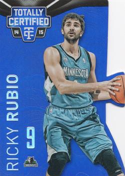 2014-15 Panini Totally Certified - Platinum Mirror Blue Die Cuts #77 Ricky Rubio Front