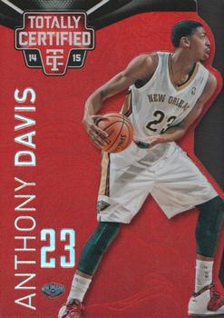 2014-15 Panini Totally Certified - Platinum Mirror Red Die Cuts #37 Anthony Davis Front