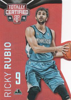 2014-15 Panini Totally Certified - Platinum Mirror Red Die Cuts #77 Ricky Rubio Front