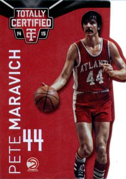 2014-15 Panini Totally Certified - Platinum Mirror Red Die Cuts #136b Pete Maravich Front