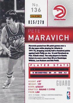 2014-15 Panini Totally Certified - Platinum Red #136a Pete Maravich Back