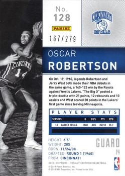 2014-15 Panini Totally Certified - Platinum Red #128a Oscar Robertson Back