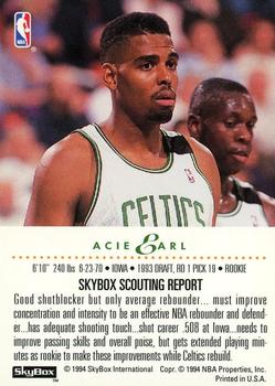1993-94 SkyBox Schick #NNO Acie Earl Back