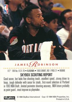 1993-94 SkyBox Schick #NNO James Robinson Back