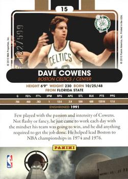 2010 Panini Hall of Fame #15 Dave Cowens  Back