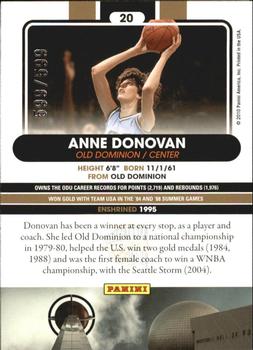 2010 Panini Hall of Fame #20 Anne Donovan  Back