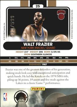 2010 Panini Hall of Fame #25 Walt Frazier  Back