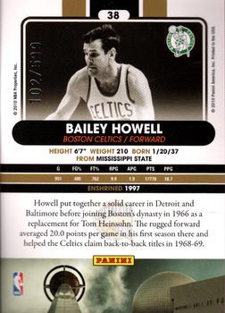2010 Panini Hall of Fame #38 Bailey Howell  Back