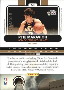 2010 Panini Hall of Fame #50 Pete Maravich  Back