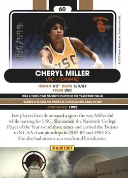 2010 Panini Hall of Fame #60 Cheryl Miller  Back